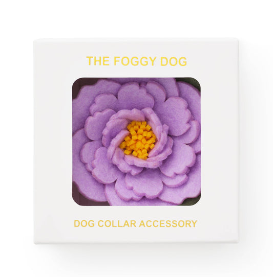 Lilac Peony Dog Collar Flower