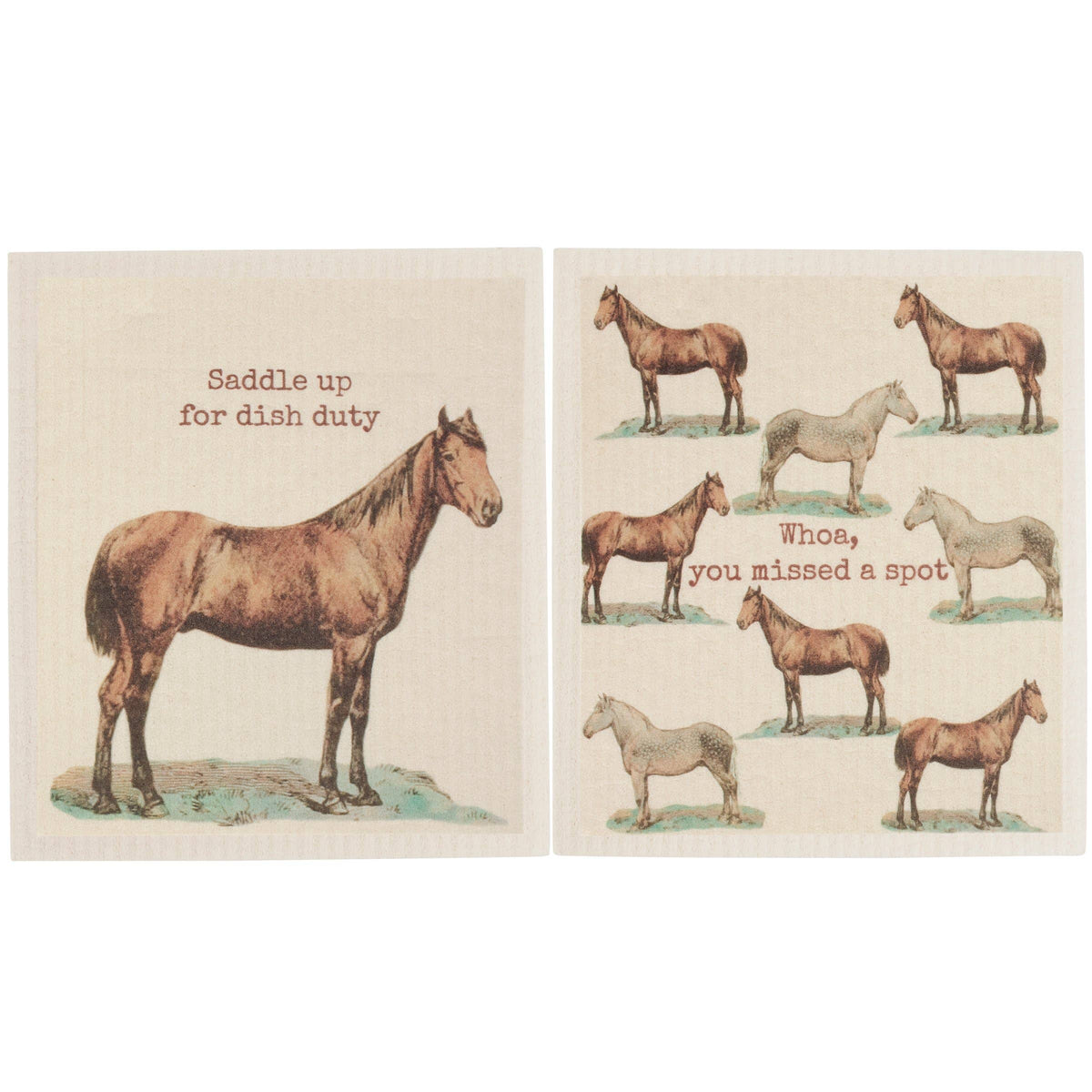 Saddle Up For Dish Duty Swedish Cloth Set