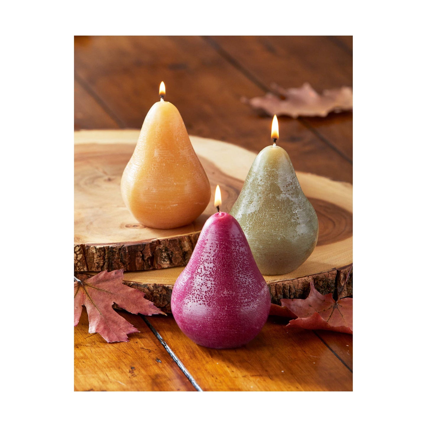 Pear Candle Eggplant Paraffin Wax
