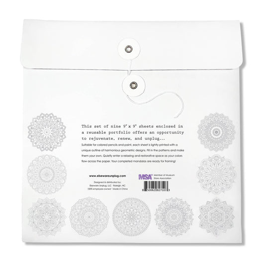Mandala Coloring Sheets - Deluxe 110lb Paper, Artist Quality