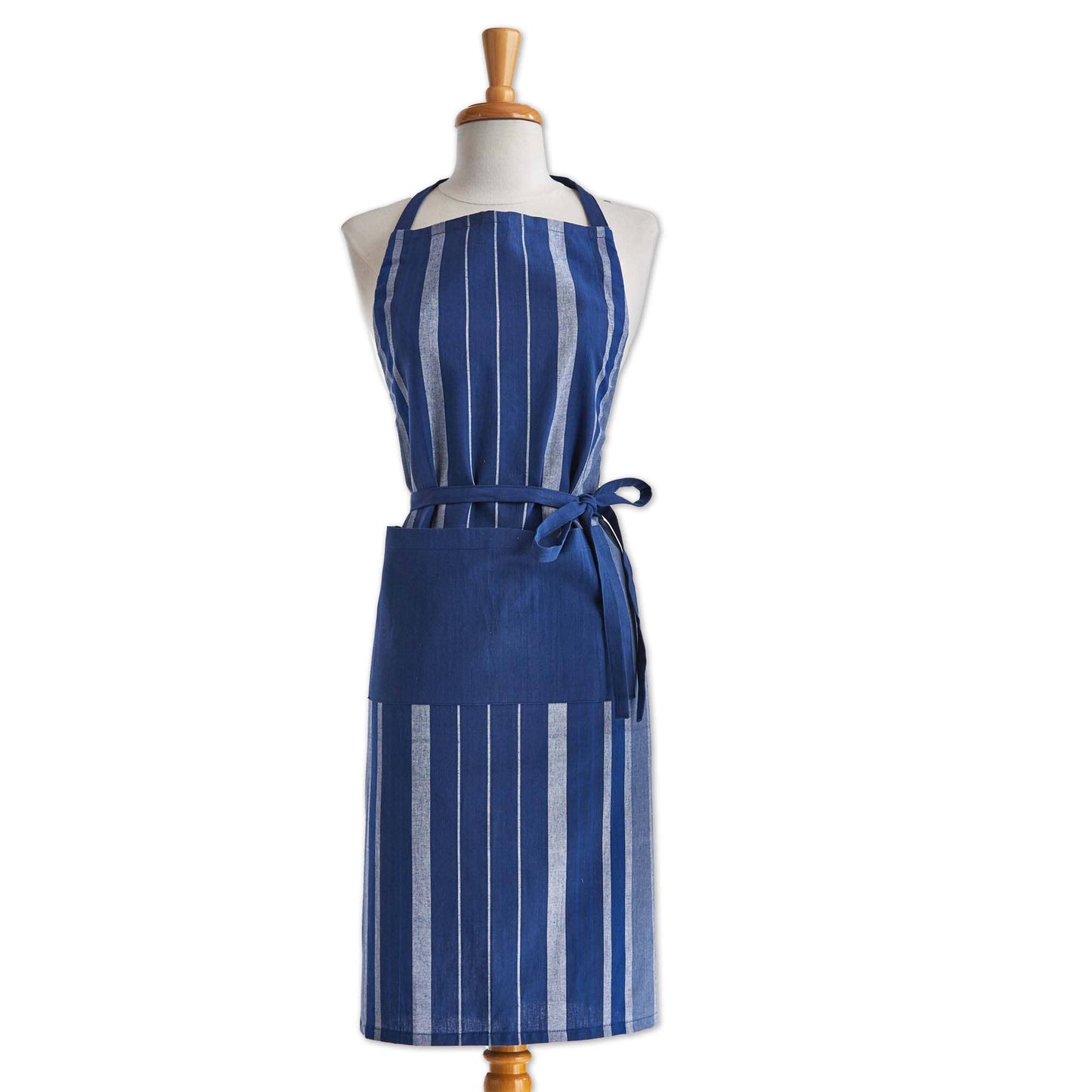 Lapis Stripe Apron Indigo Cotton Everyday