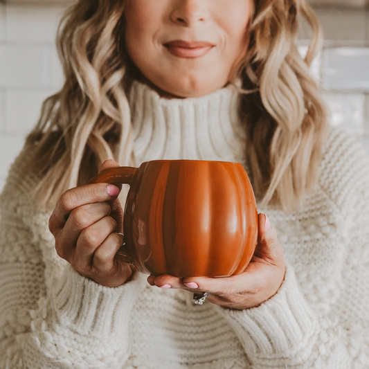 Orange Pumpkin Coffee Mug - Fall Decor & Gifts
