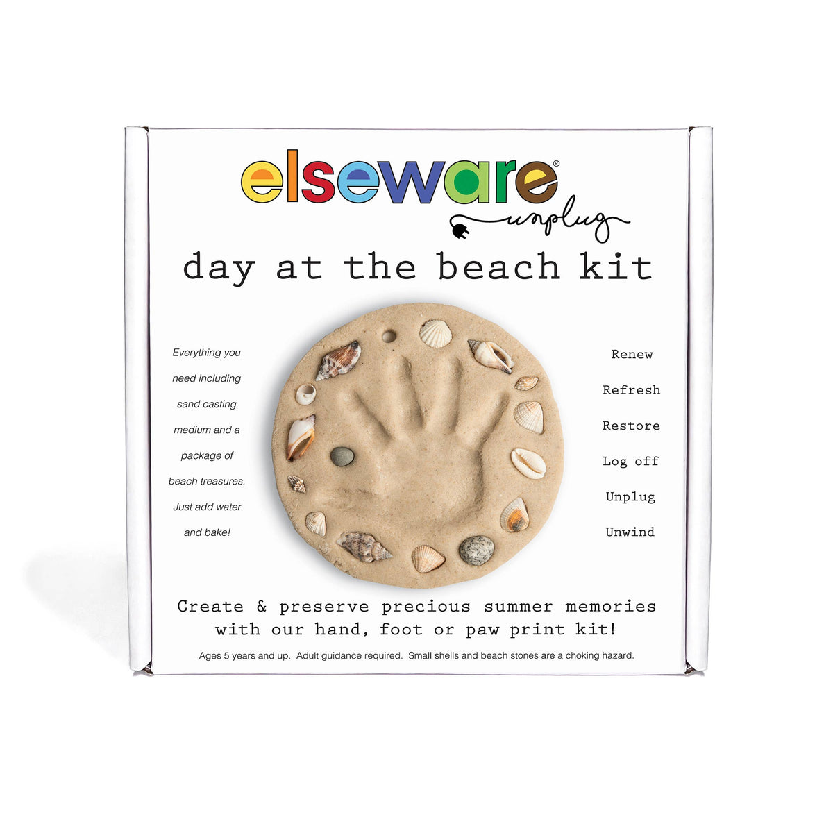 Day at the Beach - Kids Hand & Footprint Keepsake Craft