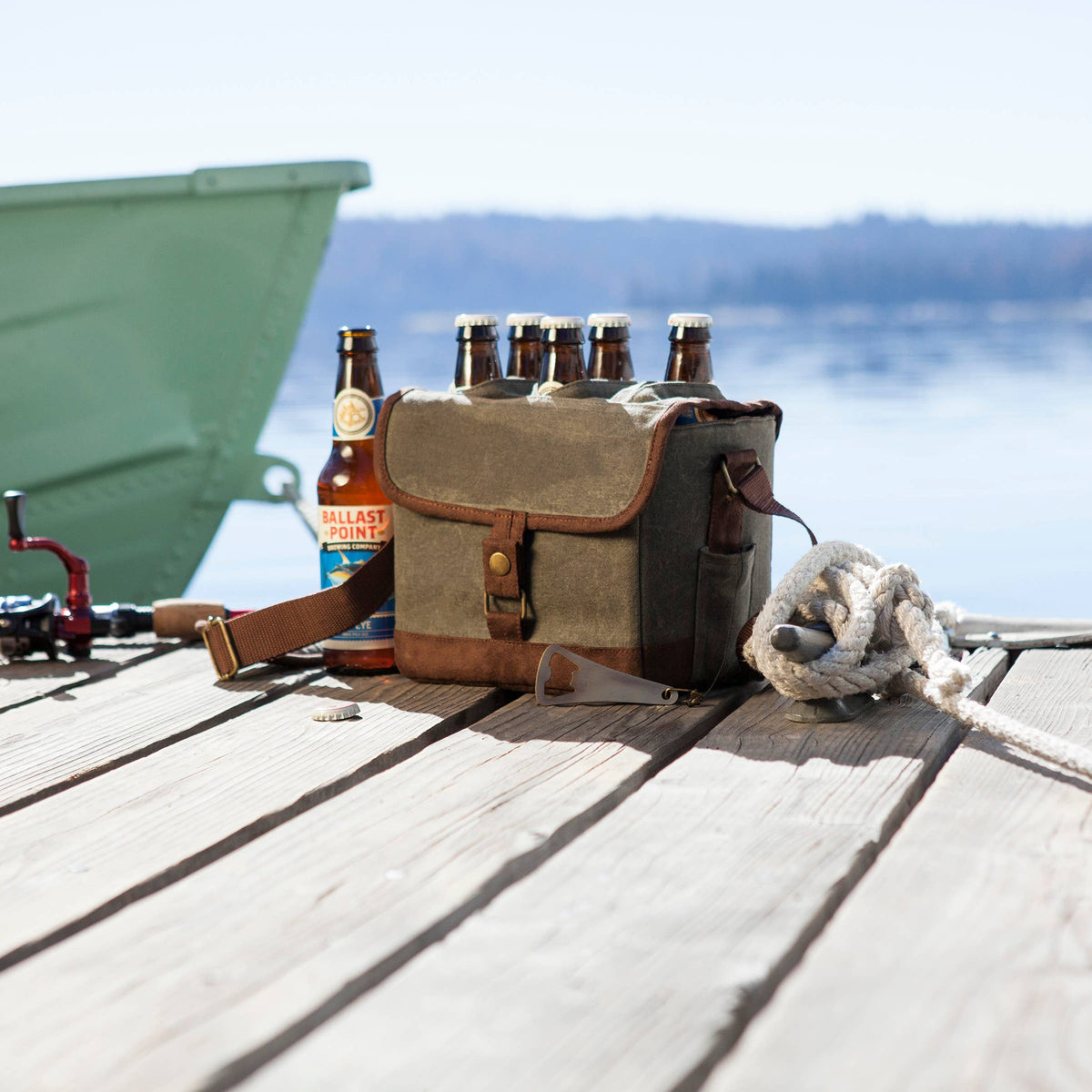 Craft Beer Caddy Cooler Tote with Opener