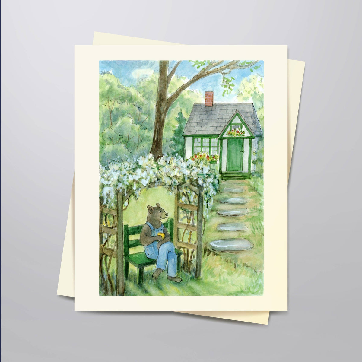 #800 Bernard's Morning Tea Notecard