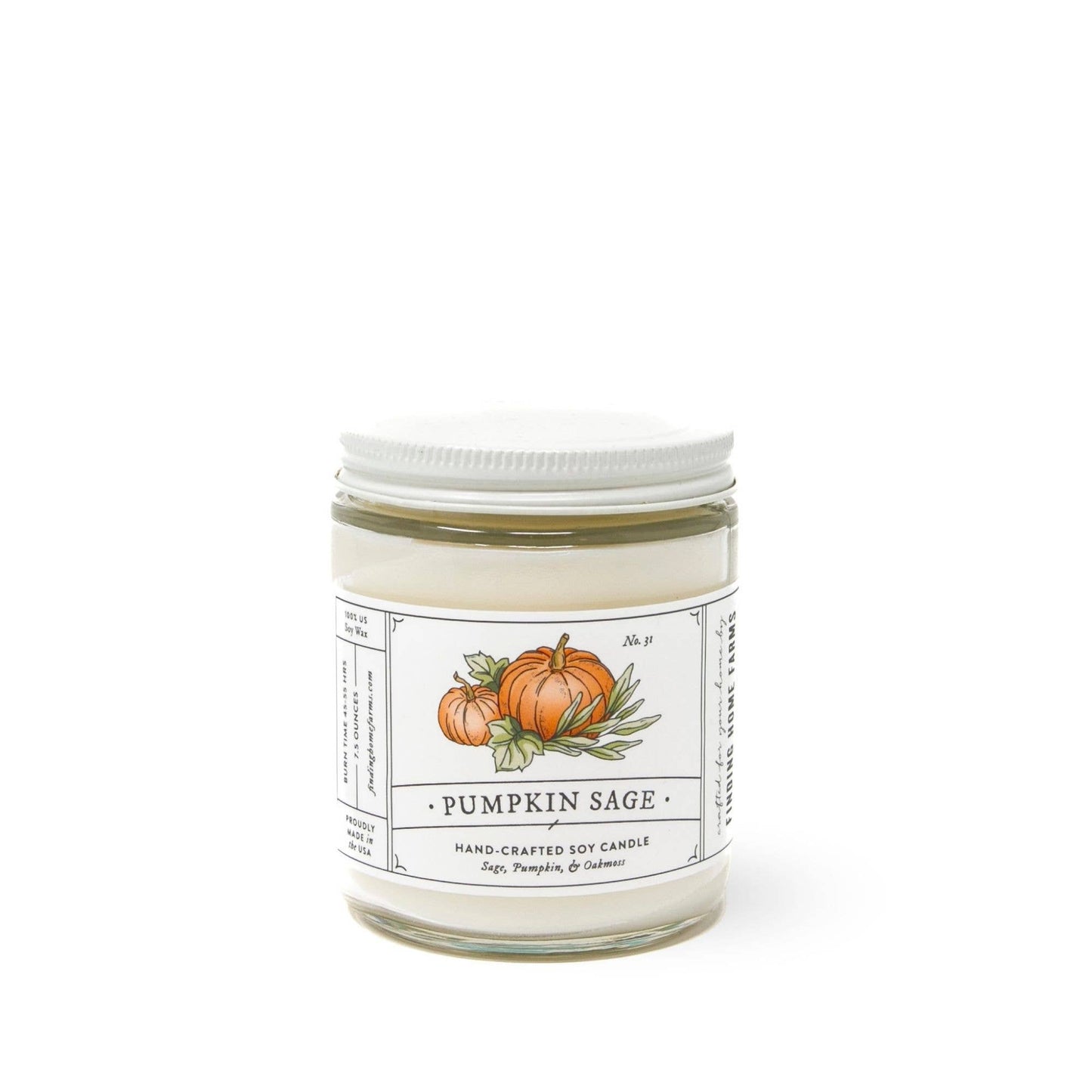 Soy Candle, Pumpkin Sage, Fall Scent