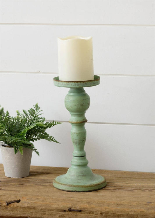 Verde Green Pillar Candle Holder, Style I (PC)