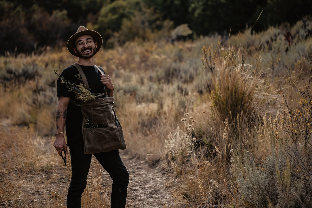 Harvesting & Gathering Bag- Waxed Canvas