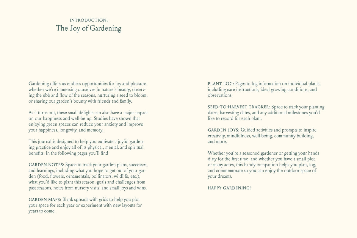 Joyful Gardener's Journal