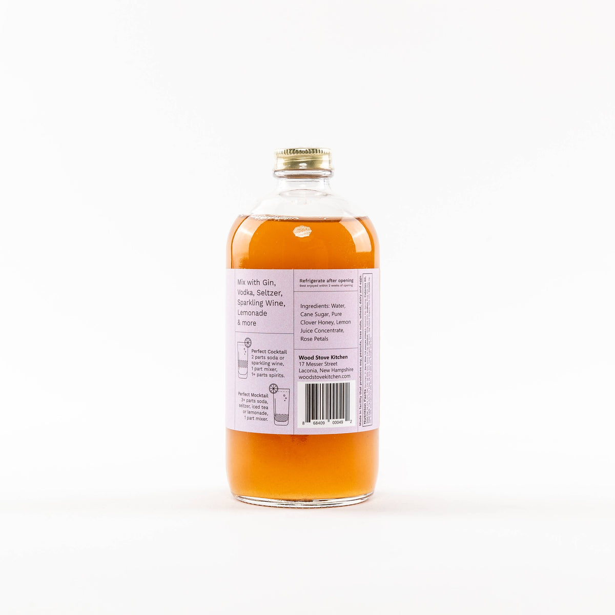 Rose Honey Lemon Cocktail Mixer and Mocktail Mixer, 16 fl oz
