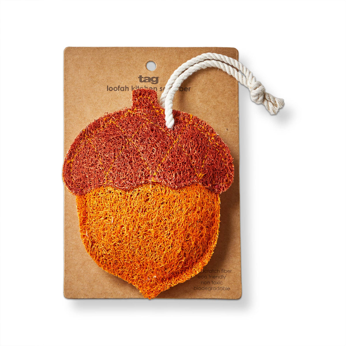 Acorn Loofah Scrubber Brown Multi Fall/Harvest