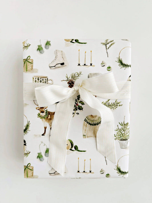 Evergreen gift wrapping paper