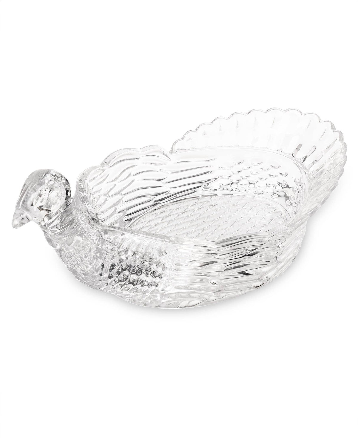 Harvest Turkey Crystal Serving Platter