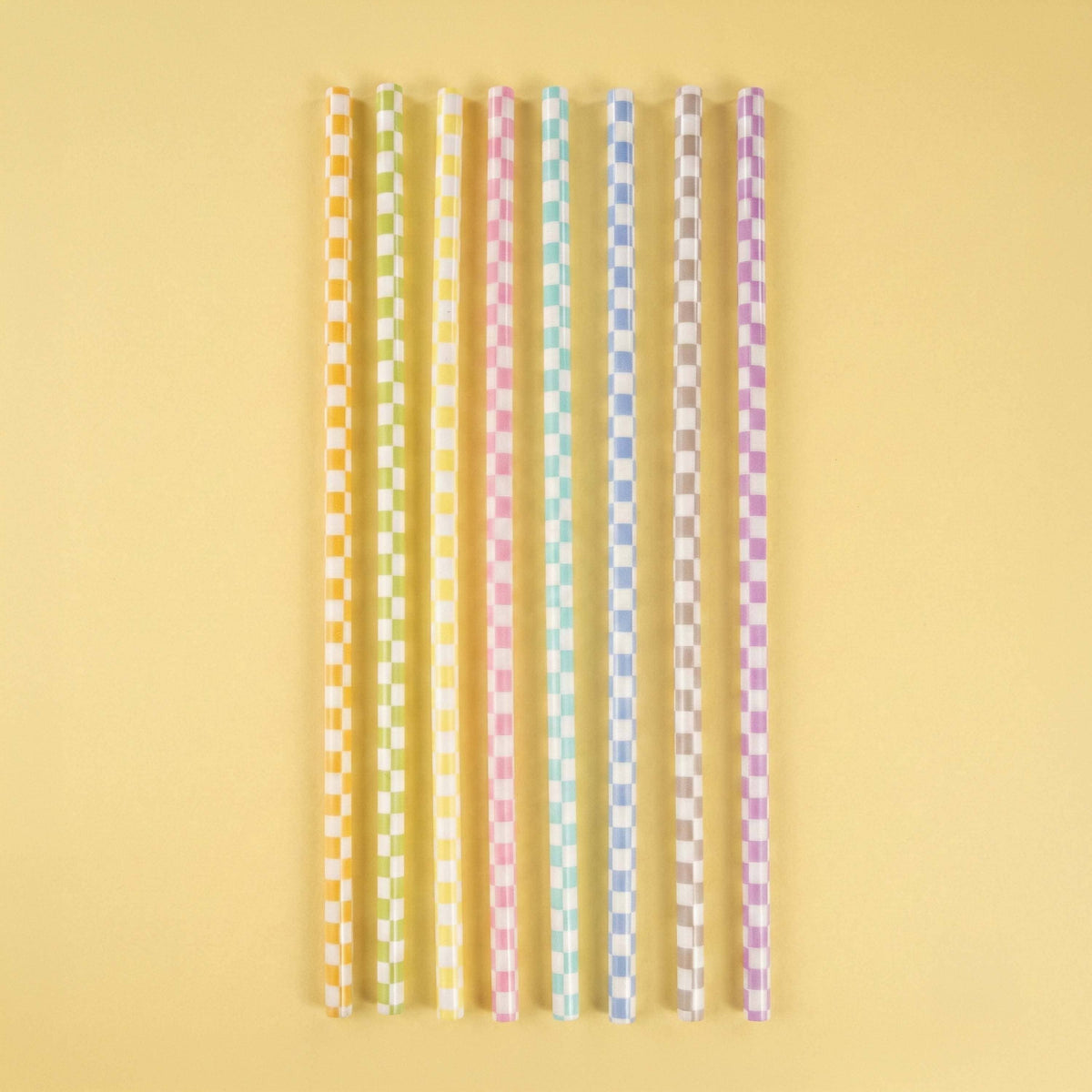 Checkered Reusable Straws - 24 Pack