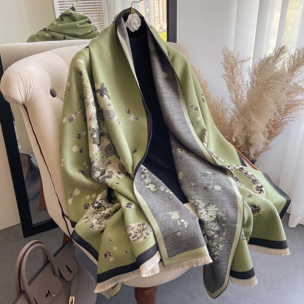 Green / Black Bouquet Wrap