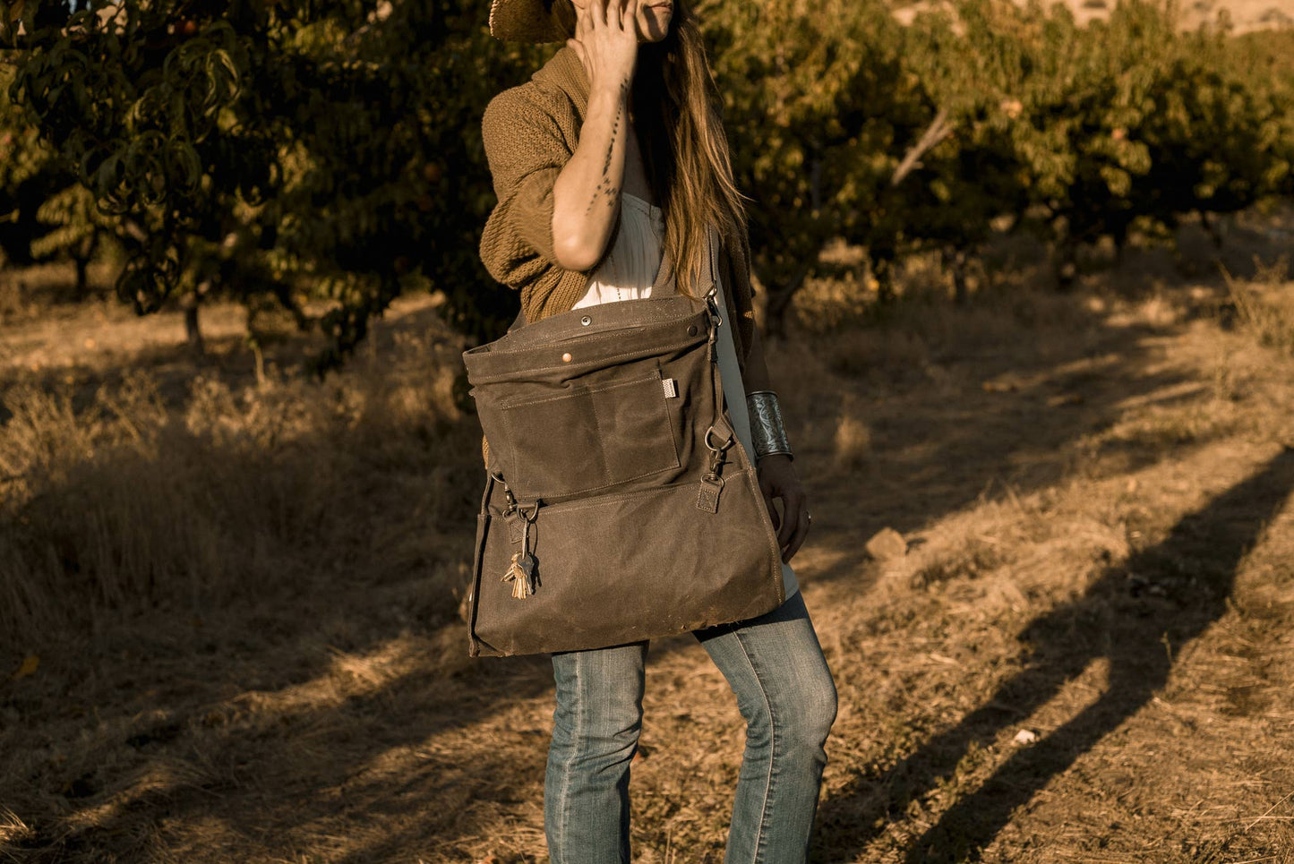 Harvesting & Gathering Bag- Waxed Canvas