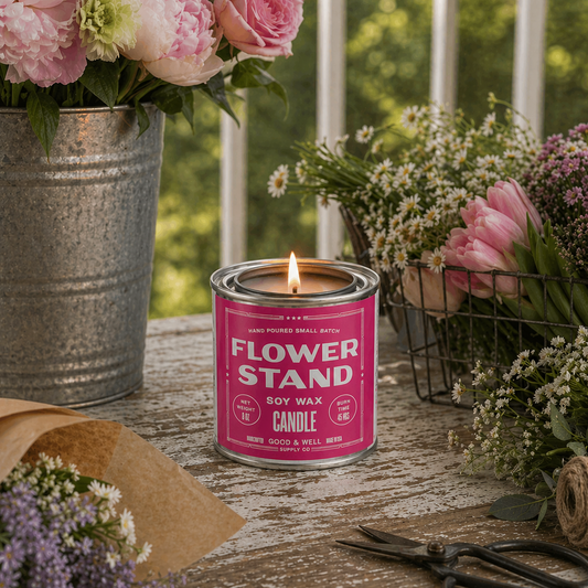 Flower Stand Soy Candle