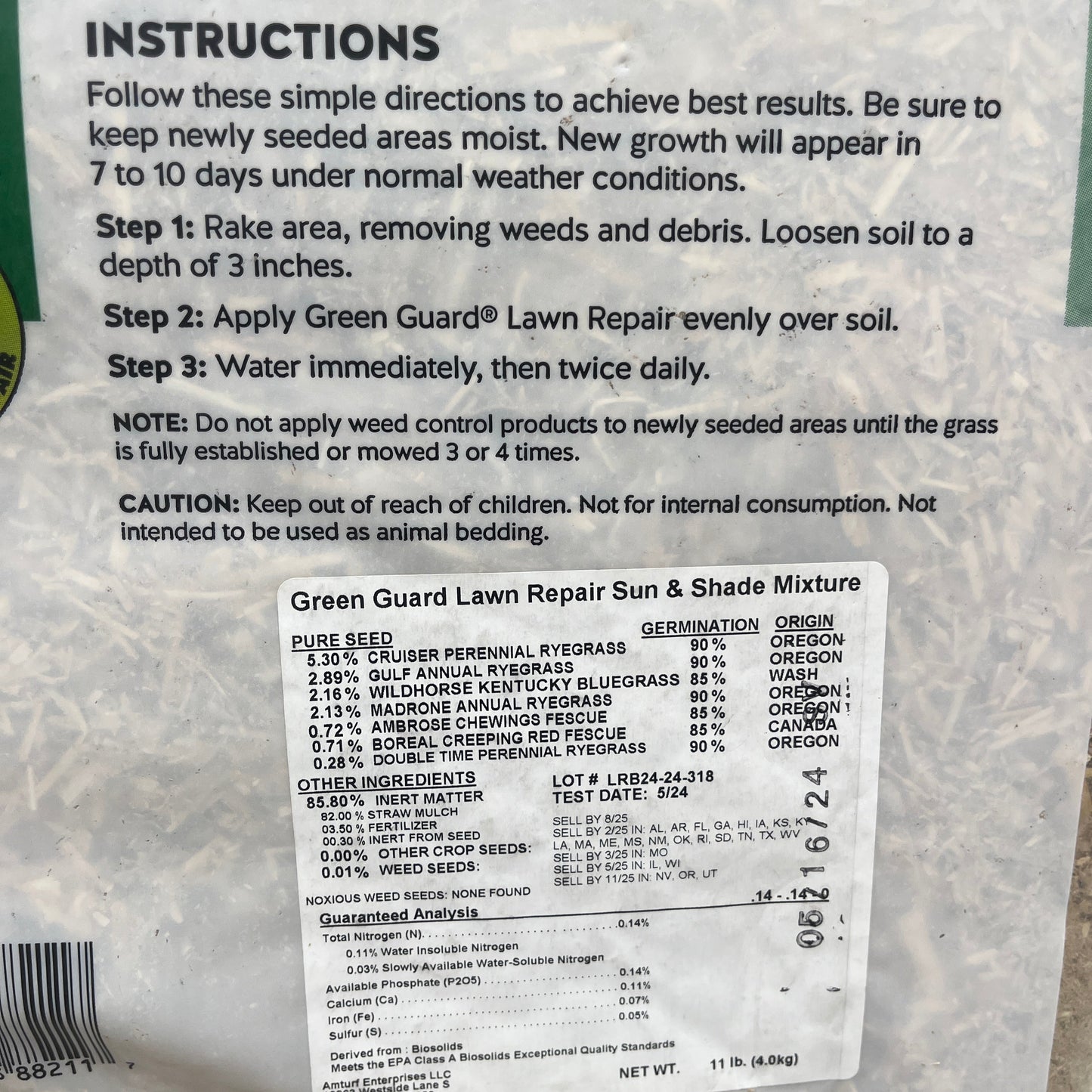 Green Guard® Lawn Repair Sun & Shade Mixture