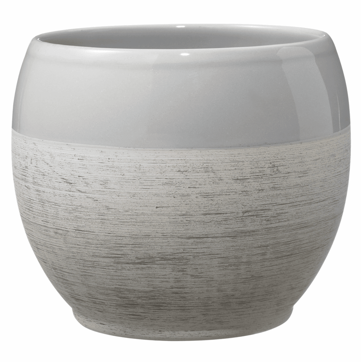 Shiny Wood Optics Ceramic Pot
