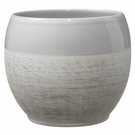 Shiny Wood Optics Ceramic Pot