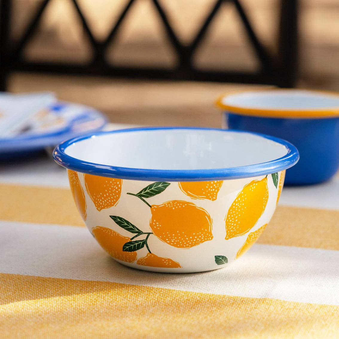 Lemon Enamel Bowl - 12cm
