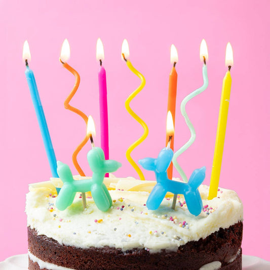 Balloon Dog Birthday Candles - 9 Pack