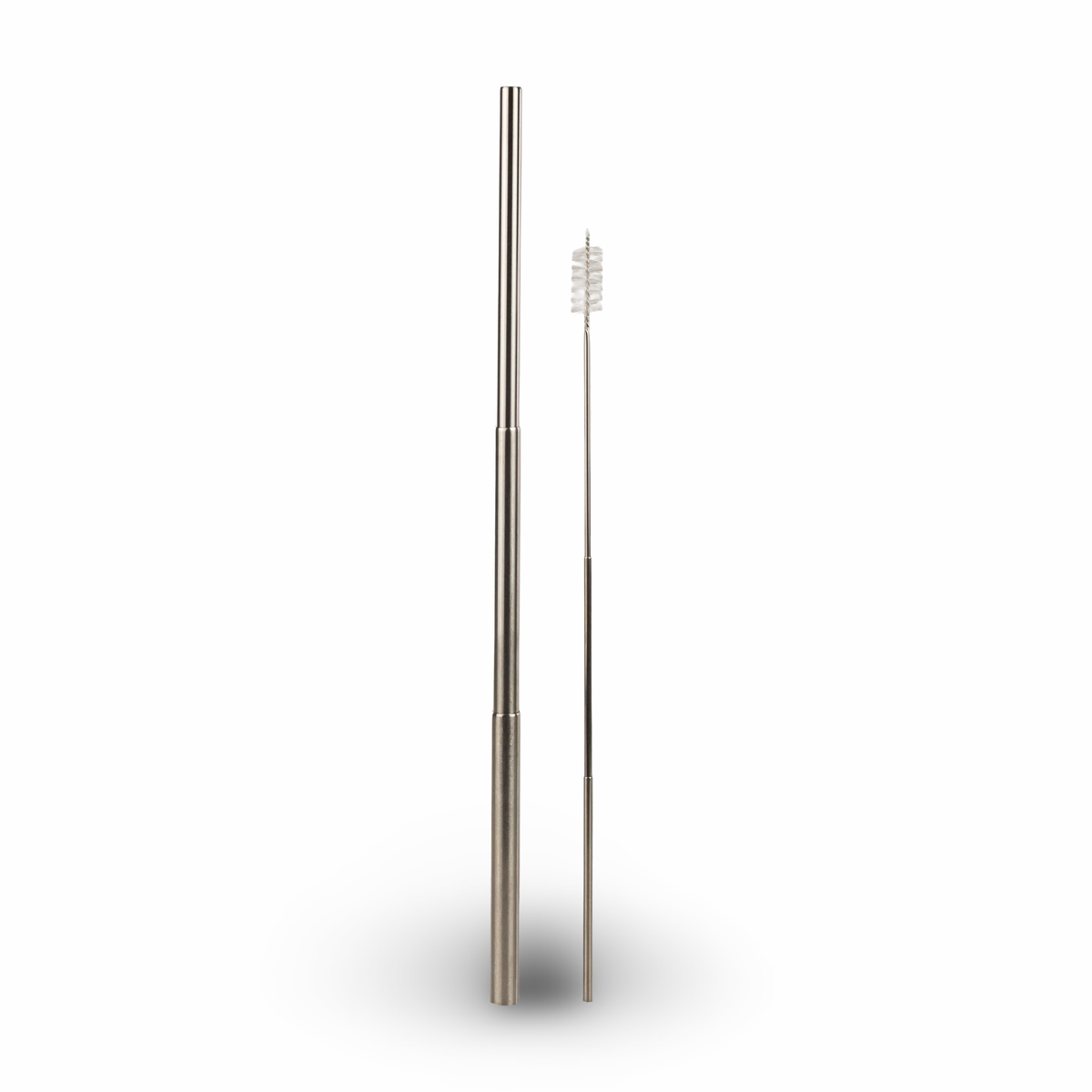 Collapsable Metal Straw Keychain w/ Cleaner