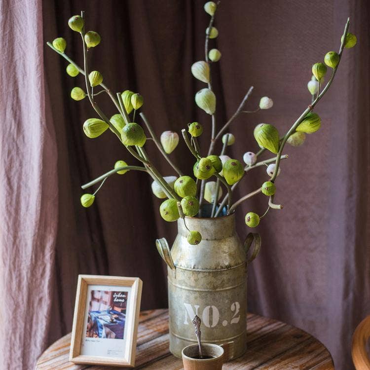 Artificial Fig Fruit Stem 30" Tall Silk Branch