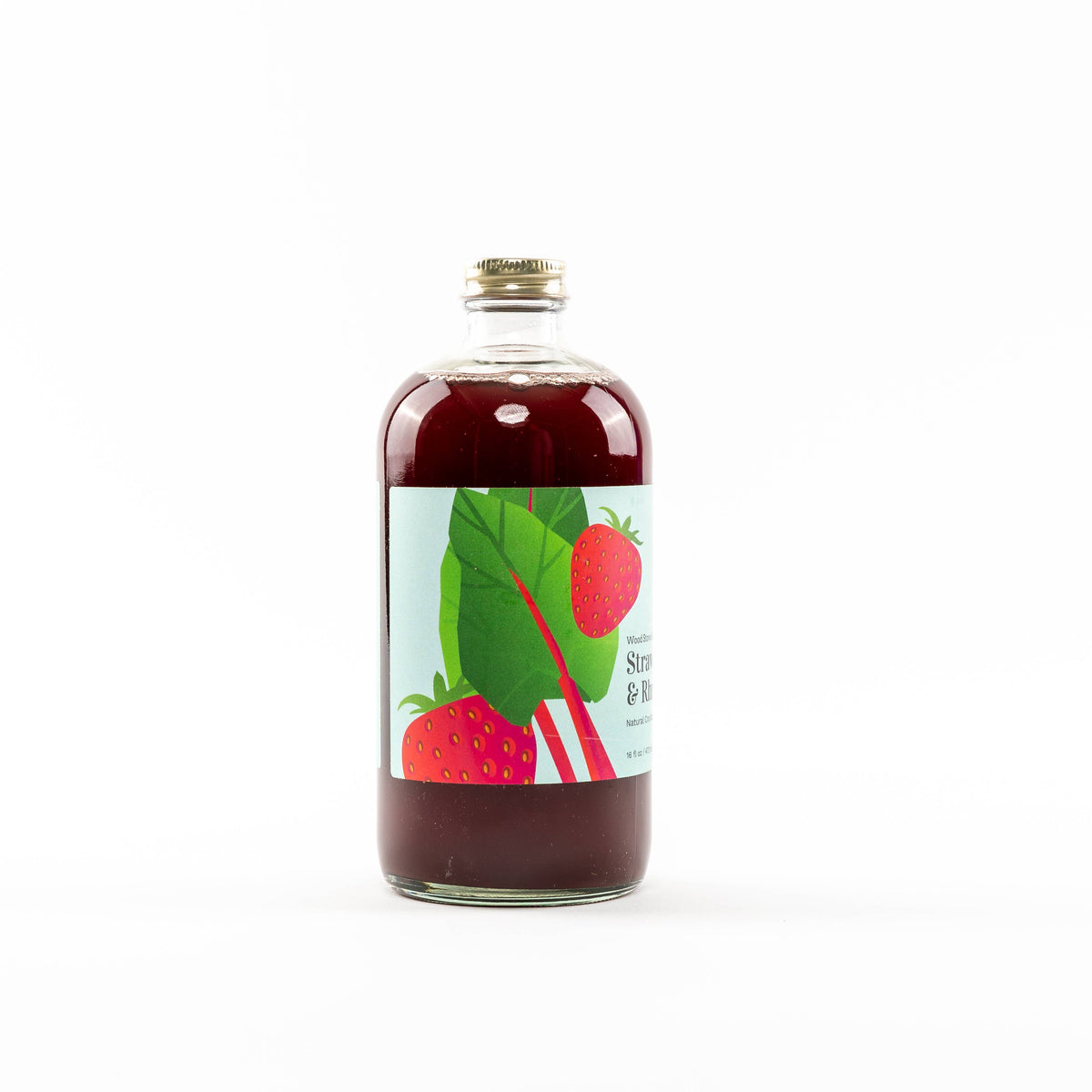 Strawberry & Rhubarb Cocktail and Mocktail Mixer, 16 fl oz