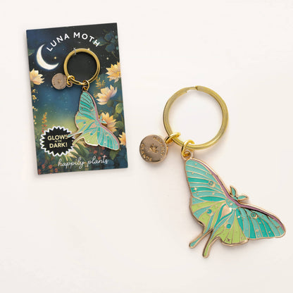 Luna Moth Bag Charm, Glow in the Dark, Fantasy Gift, Witchy 