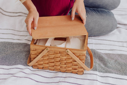 Poppy Personal Picnic Basket, (Beige)