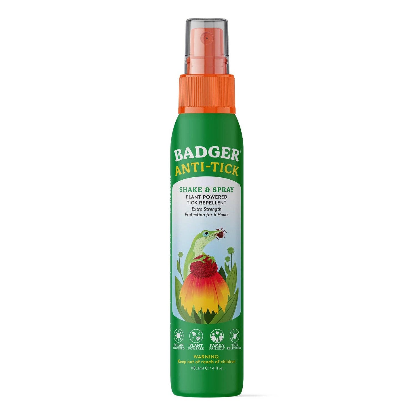 Badger Tick Spray, All Natural Tick Repellent, Deet-Free