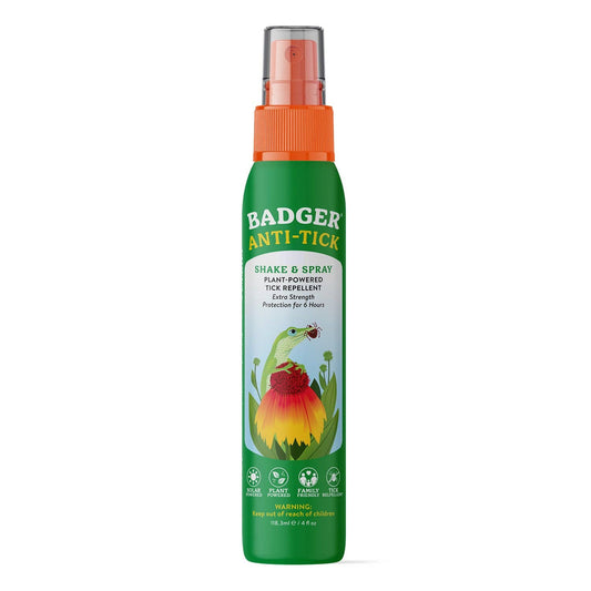Badger Tick Spray, All Natural Tick Repellent, Deet-Free