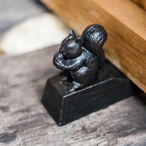 Rustic Cast Iron Squirrel Door Stop