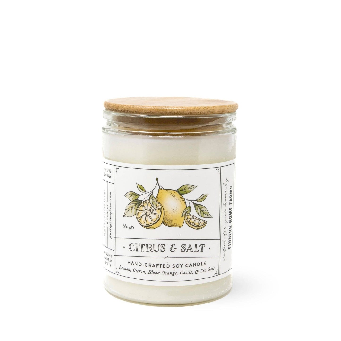Soy Candle, Citrus & Salt, Fresh Scent