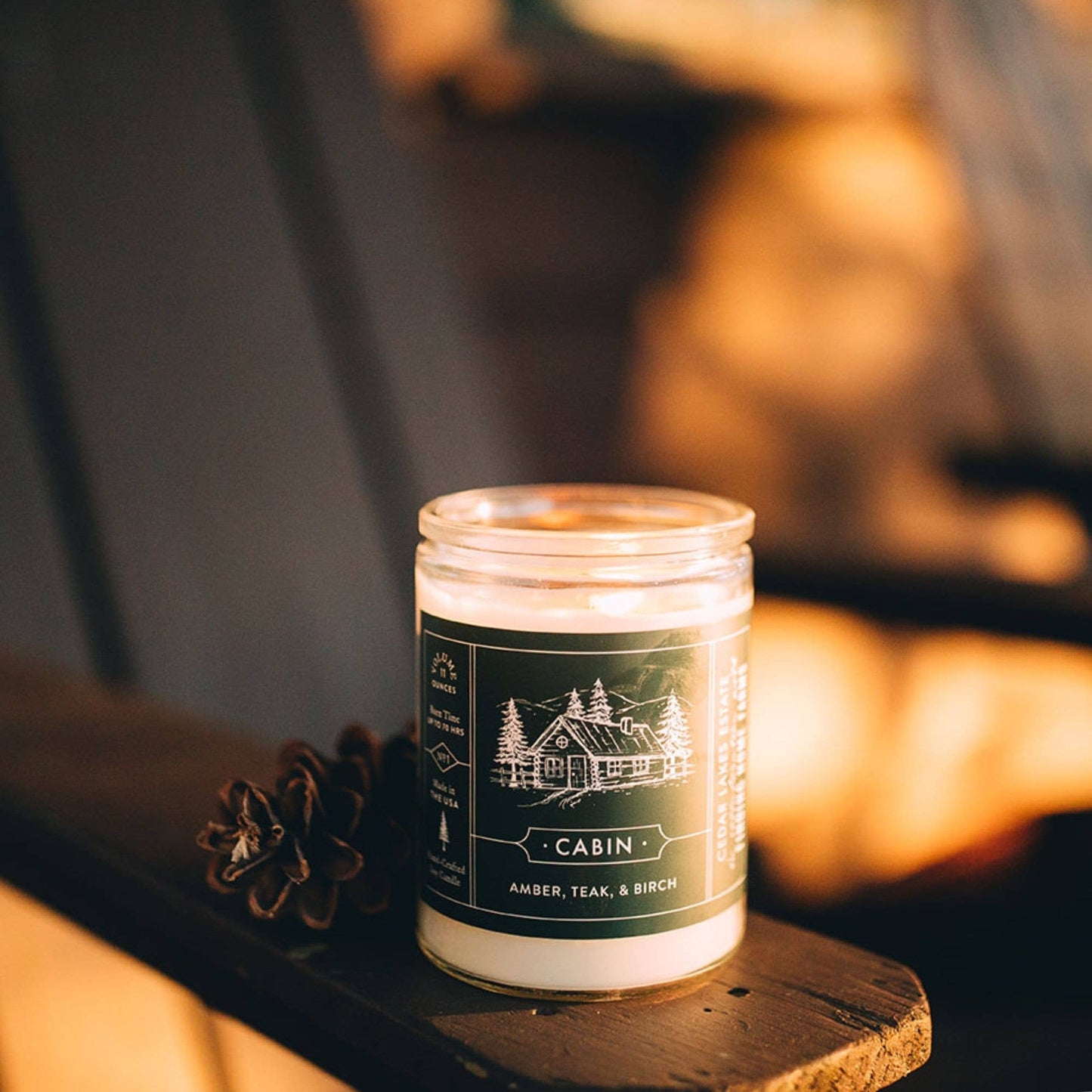 Soy Candle, Cabin, Woody Scent