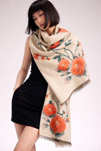 Orange / Green Blossom Wrap