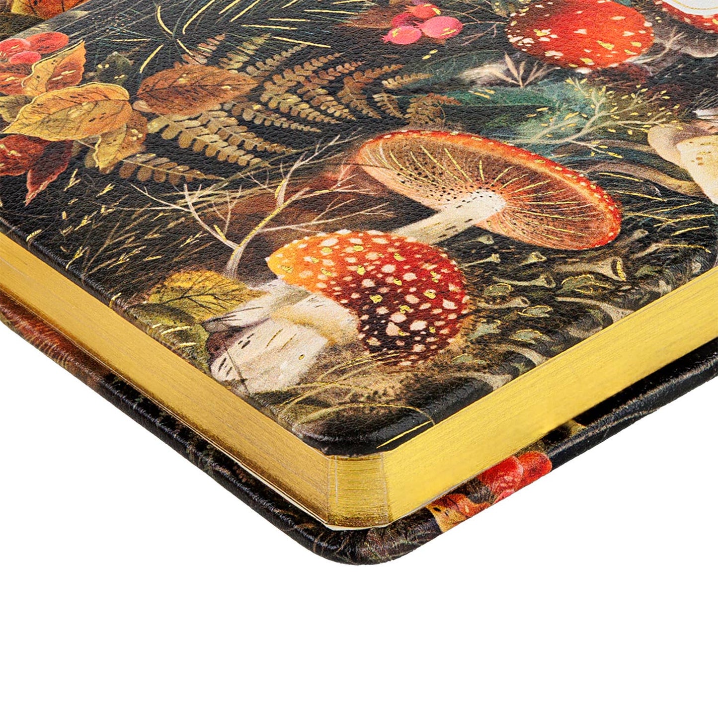 A6 Vegan Leather Hardcover Daily Planner - Forest Mushrooms