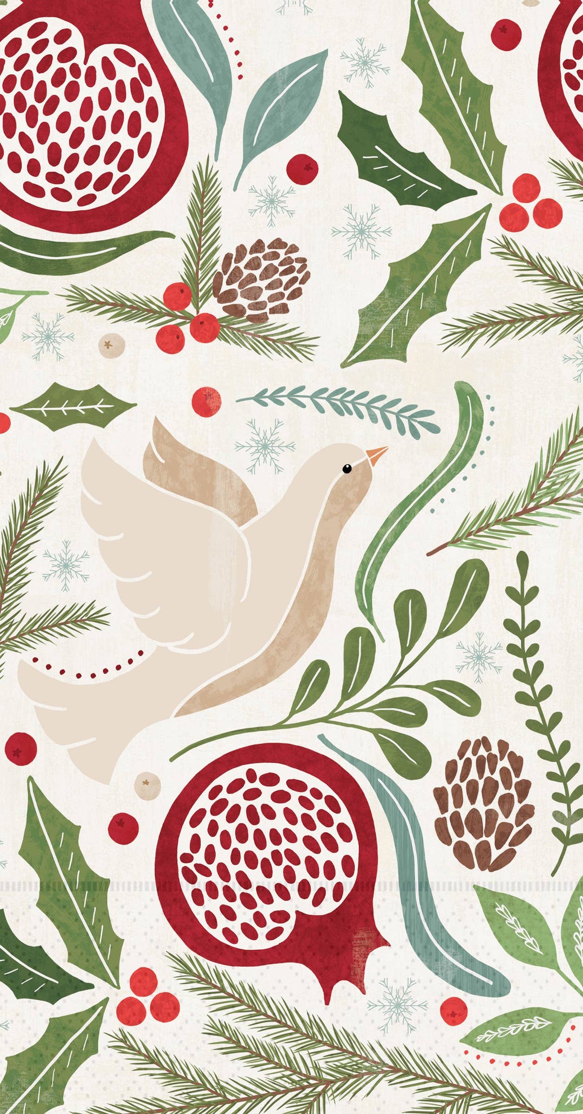 Paper Guest Towels 20ct Winter Berry Dove