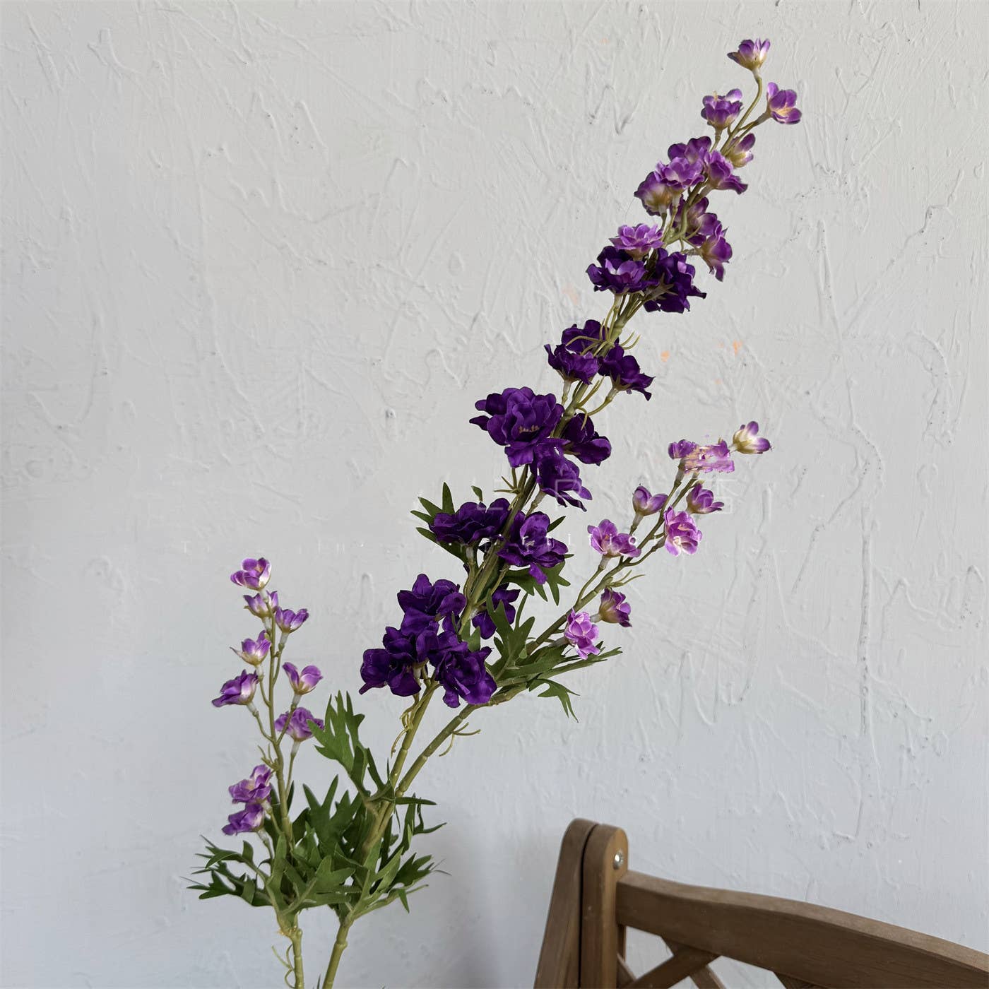 35''T Silk Faux Delphinium Flower Stem, Spring/Summer Flower