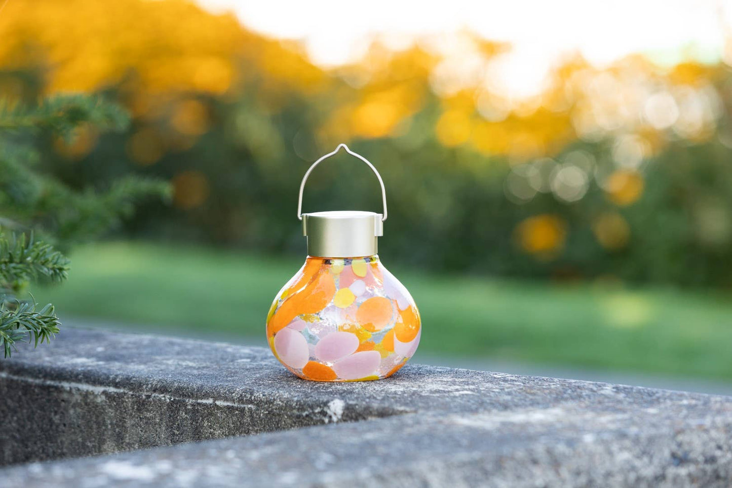 'Mai Tai' Tea Lantern - Glass Outdoor Solar Lantern
