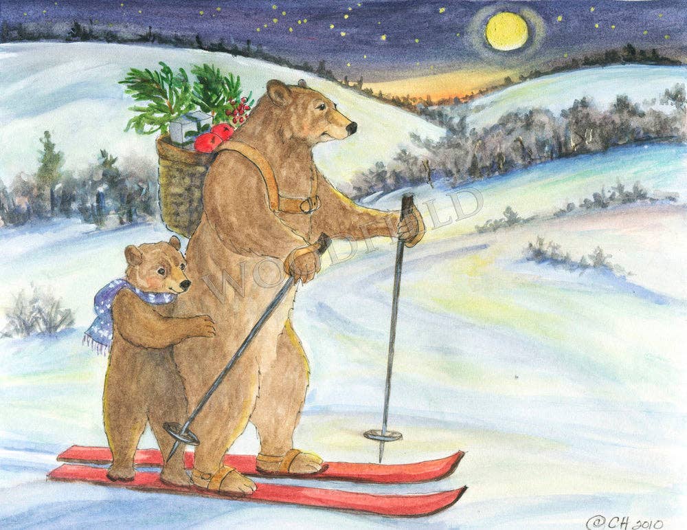 #1770B - Bears Skiing Notecard Boxed Set