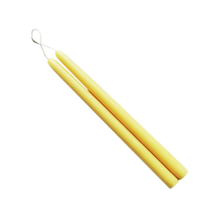 10" Gift Boxed Pure Beeswax Taper Candles - Natural Beeswax