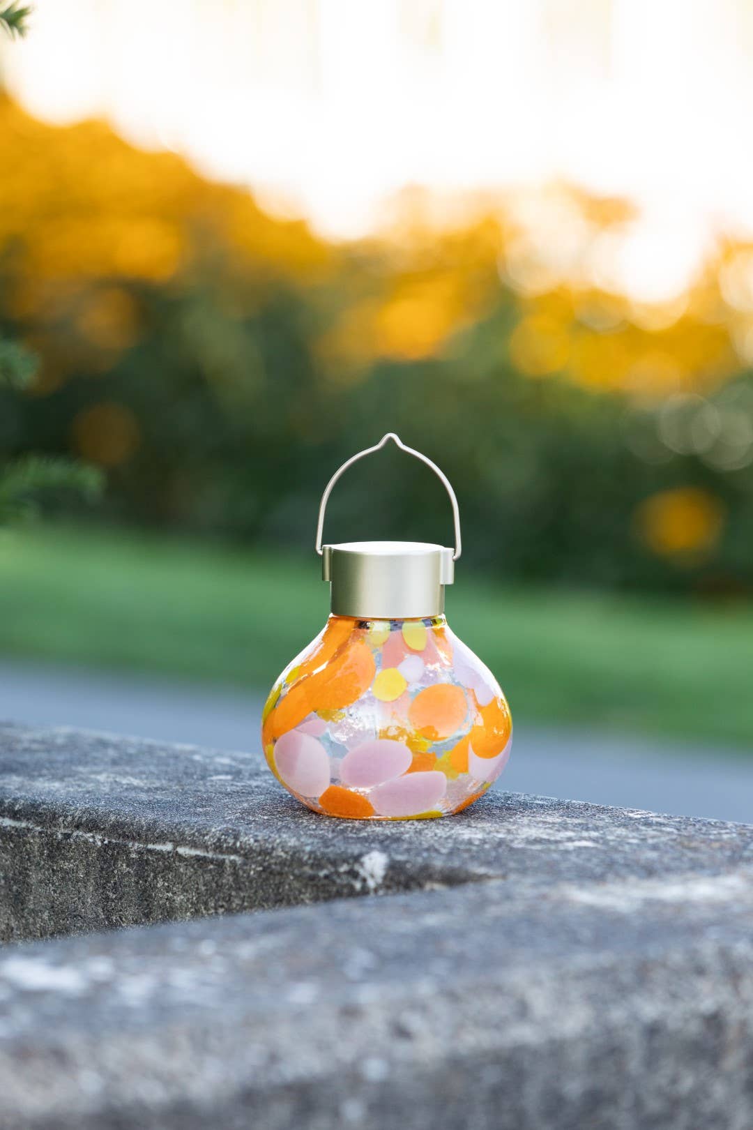 'Mai Tai' Tea Lantern - Glass Outdoor Solar Lantern