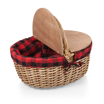 Country Vintage Picnic Wicker Basket