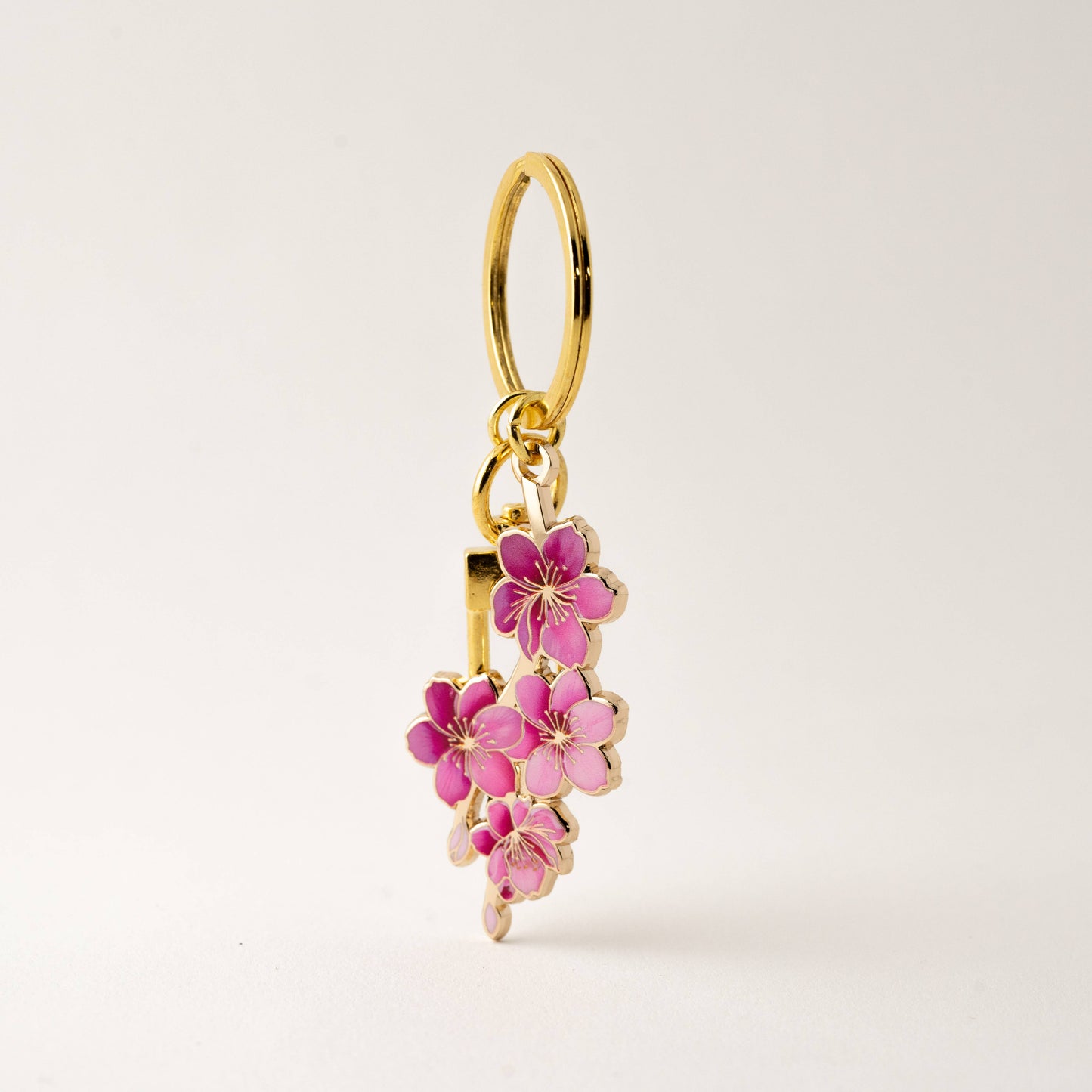 Japanese Cherry Blossom Keychain & Bag Charm, Floral Gift