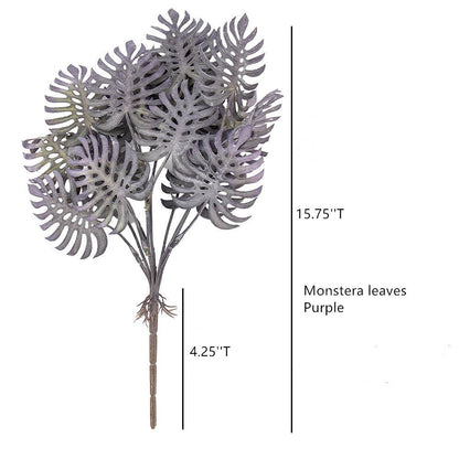 Faux Thistles/Pine/Monstera leaves, Autumn Leaves Branches