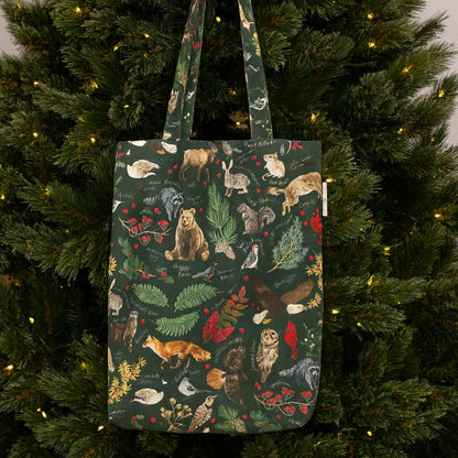 Winter Flora & Fauna Canvas Tote Bag