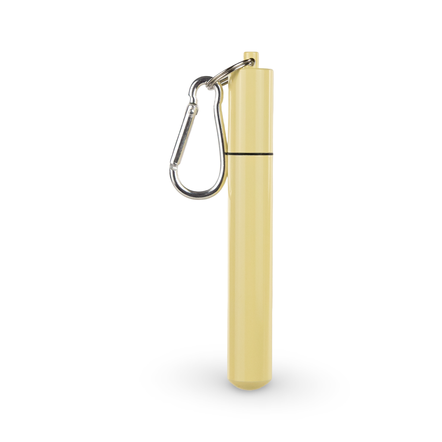 Collapsable Metal Straw Keychain w/ Cleaner