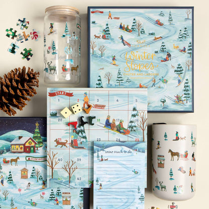 Winter Slopes Snowy Scene - 1,000 Piece Jigsaw Puzzle